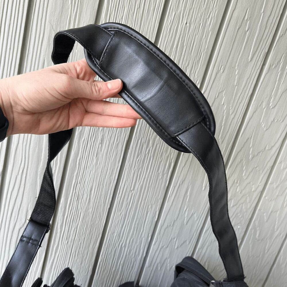Land Rover Black Collapsible Duffel Tote Travel Bag with Shoulder Strap - Picture 4 of 11